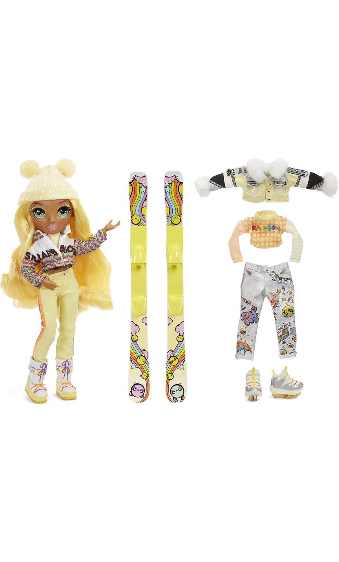 Rainbow Surprise Rainbow High Sunny Madison - Yellow Clothes Fashion Doll  with 2 Complete Mix & Match Outfits and Accessories, Toys for Kids 6 to 12