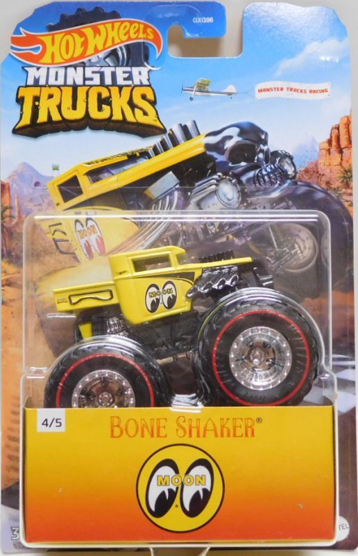 Hot Wheels Monster Trucks Bone Shaker, Giant wheels, including crushab