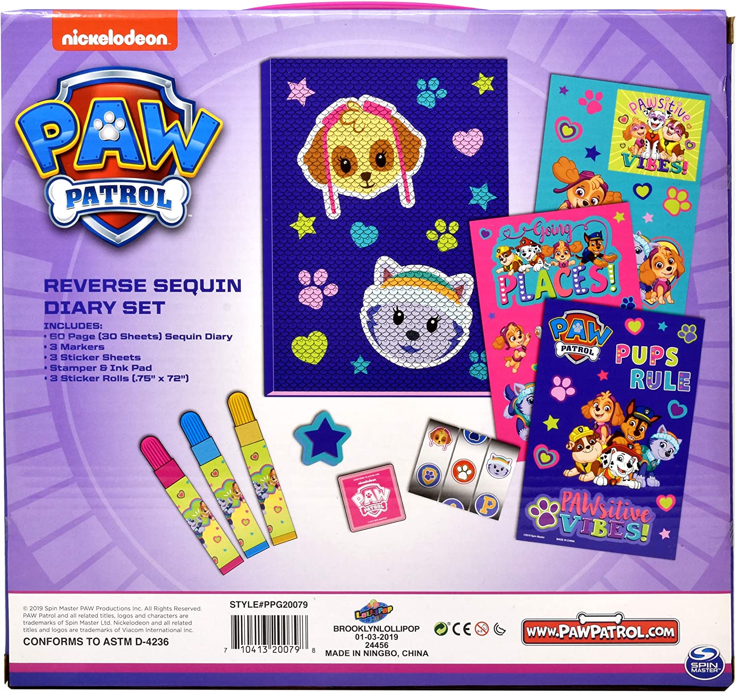 PAW Patrol Coloring Stamper and Activity Set, Mess Free Craft Kit for