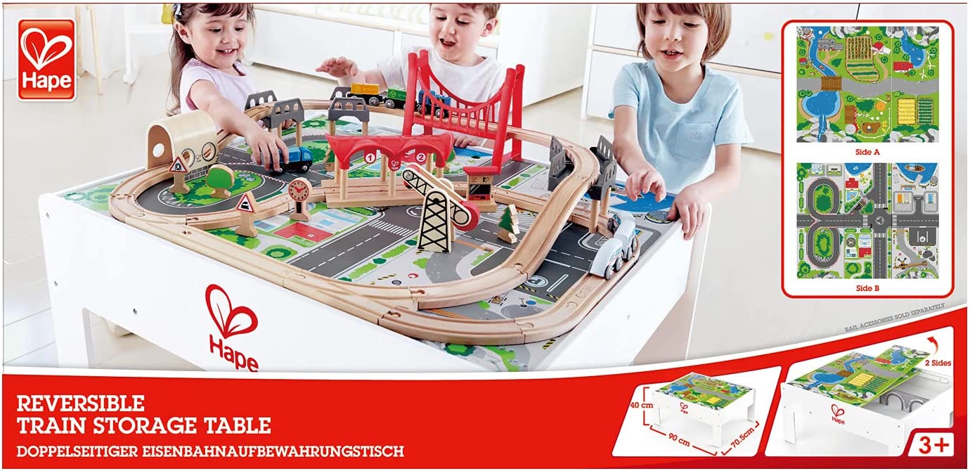 HAPE Reversible Train Storage Table – Kids Wonder Toys